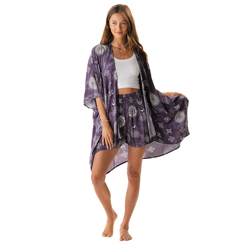 Mystic Plum Shorts Lounge Set, front
