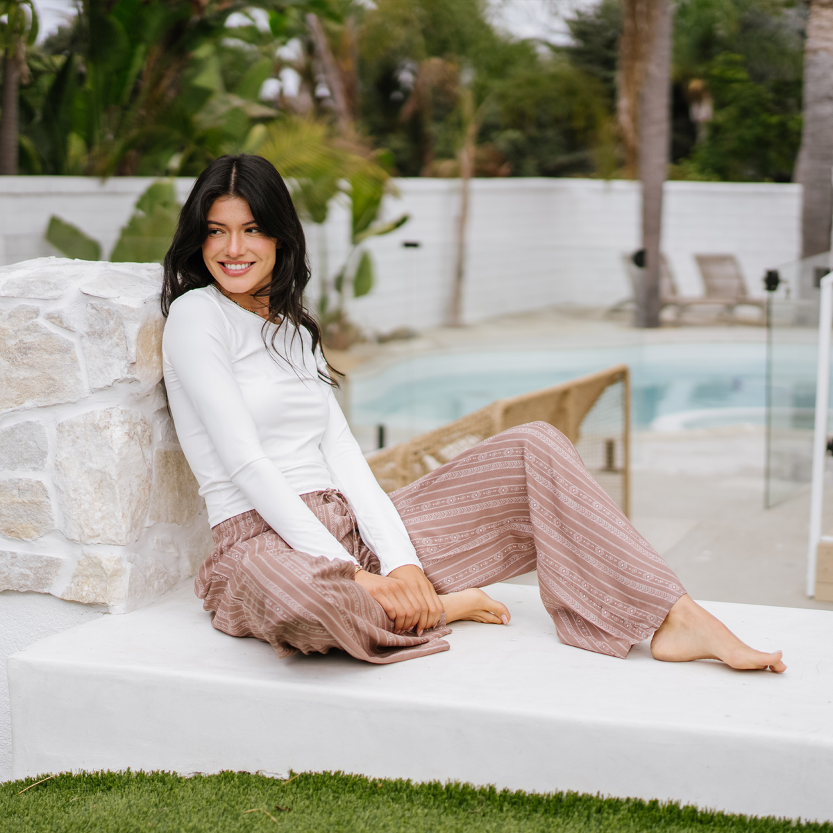 Mystery Wide Leg Drawstring Pants