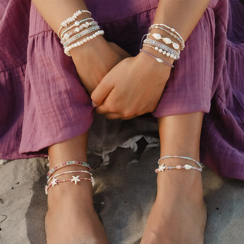 White Sand Beach Seedbead Bracelet