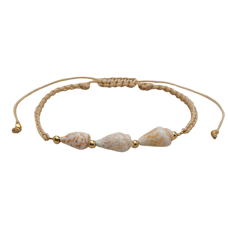 Sunbaked Braided Shell Bracelet