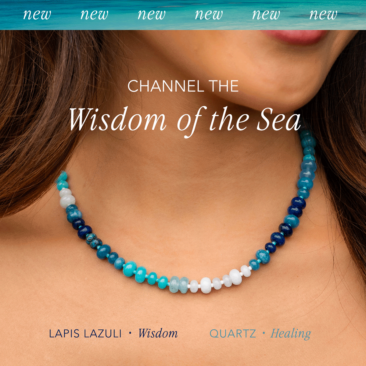 Blue Crush Statement Healing Necklace