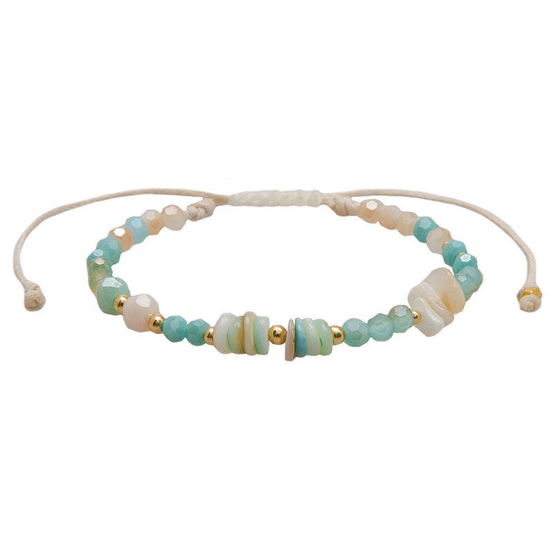 Seafoam Pearl Bracelet Stack