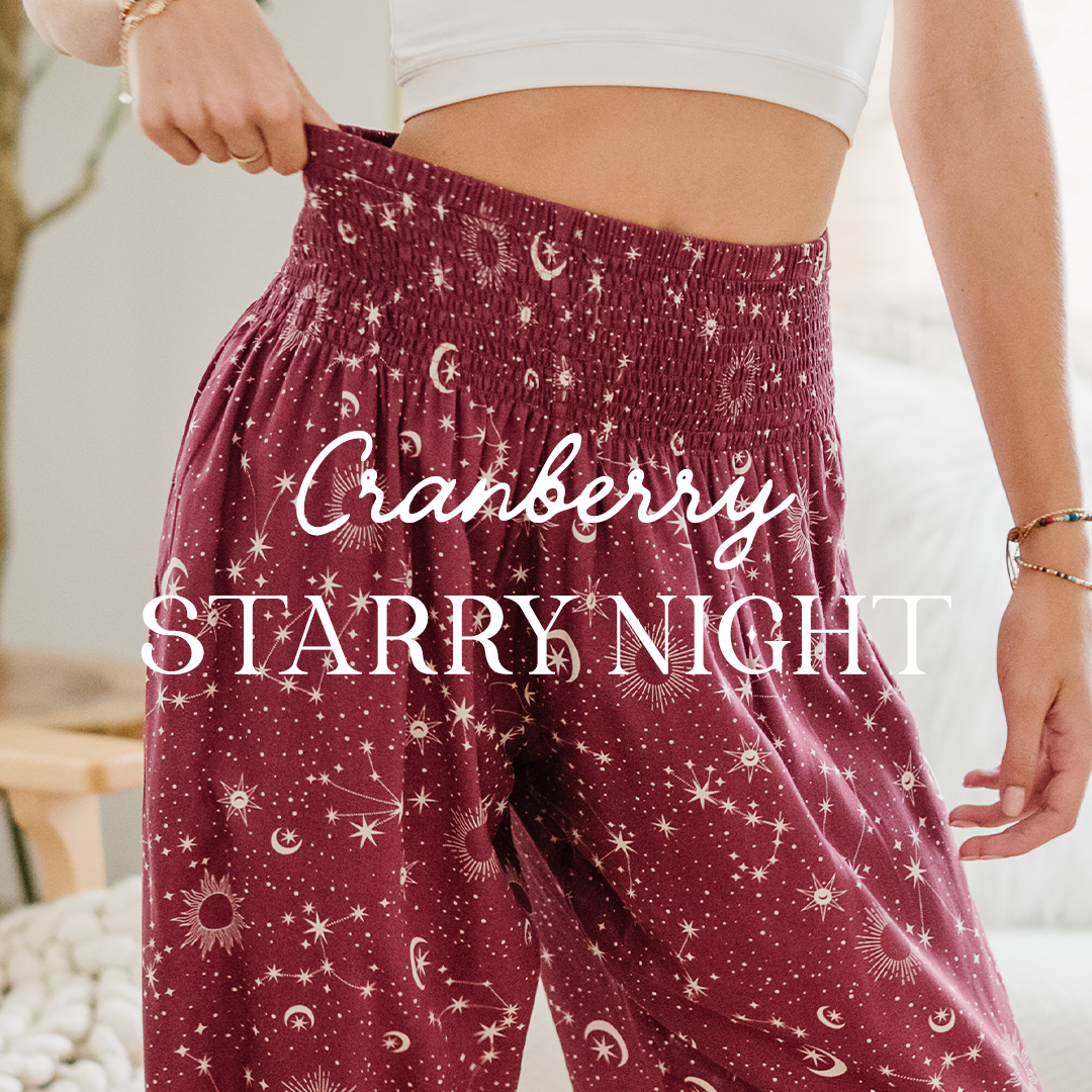Cranberry Starry Night Harem Pants