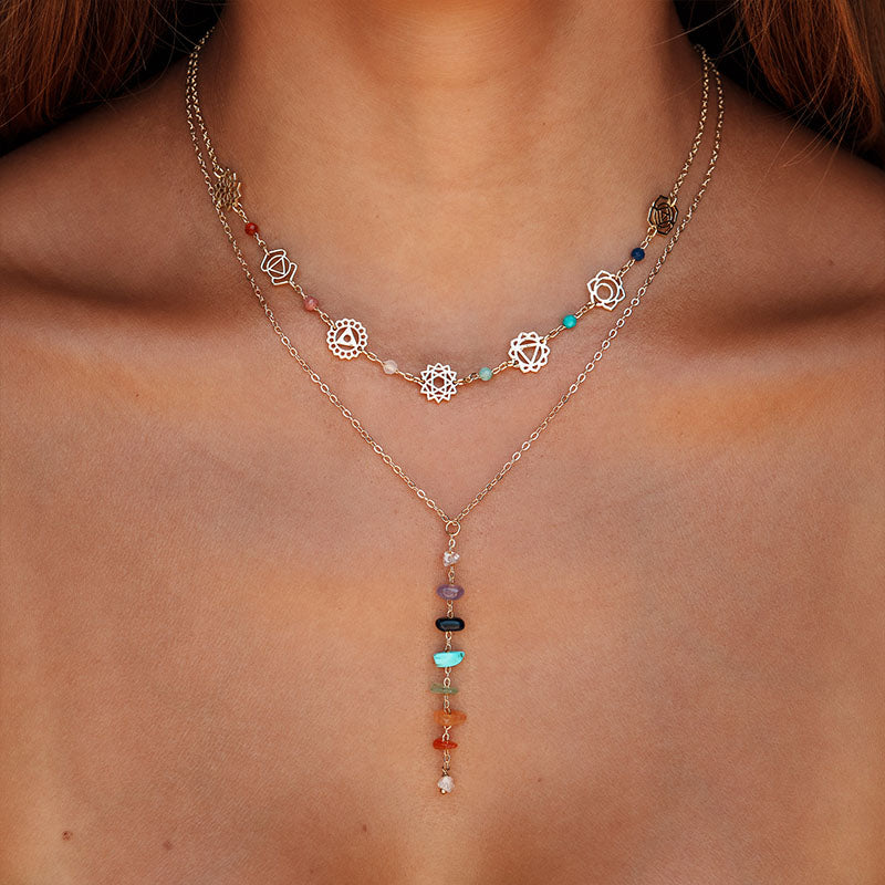 7 Chakra Raw Stone Jewelry Bundle