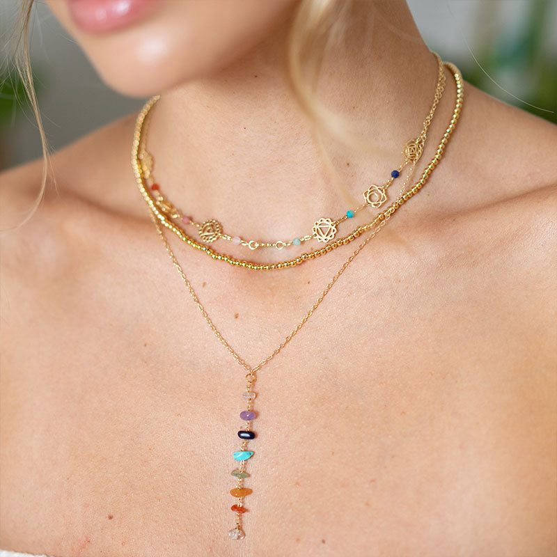 3mm Gold Ball Necklace