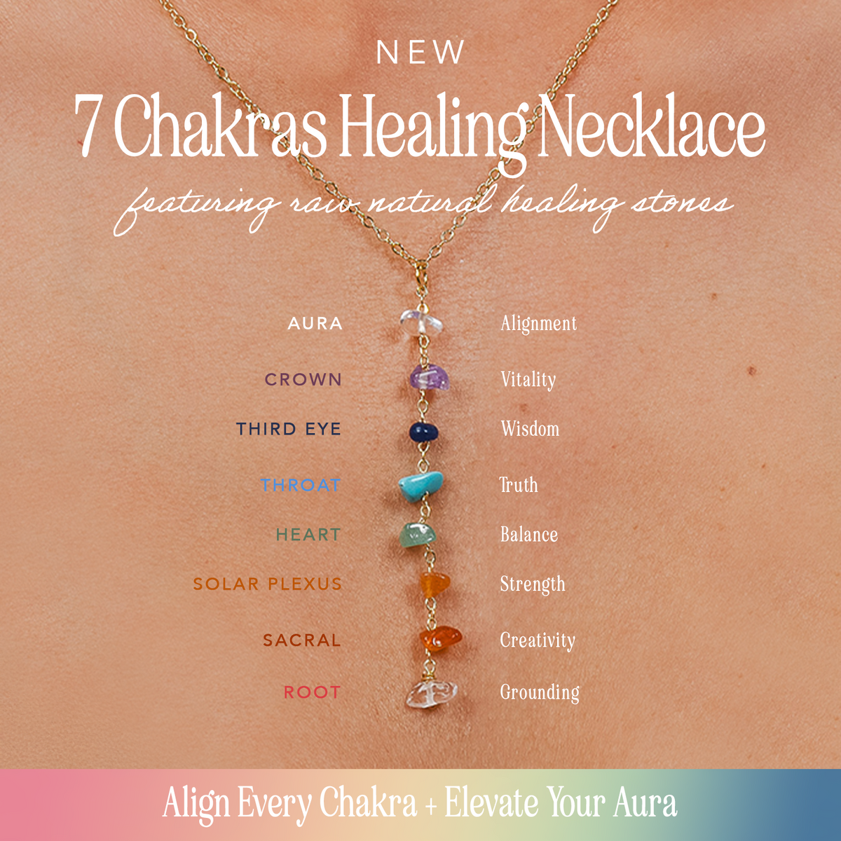 7 Chakra Raw Stone Jewelry Bundle