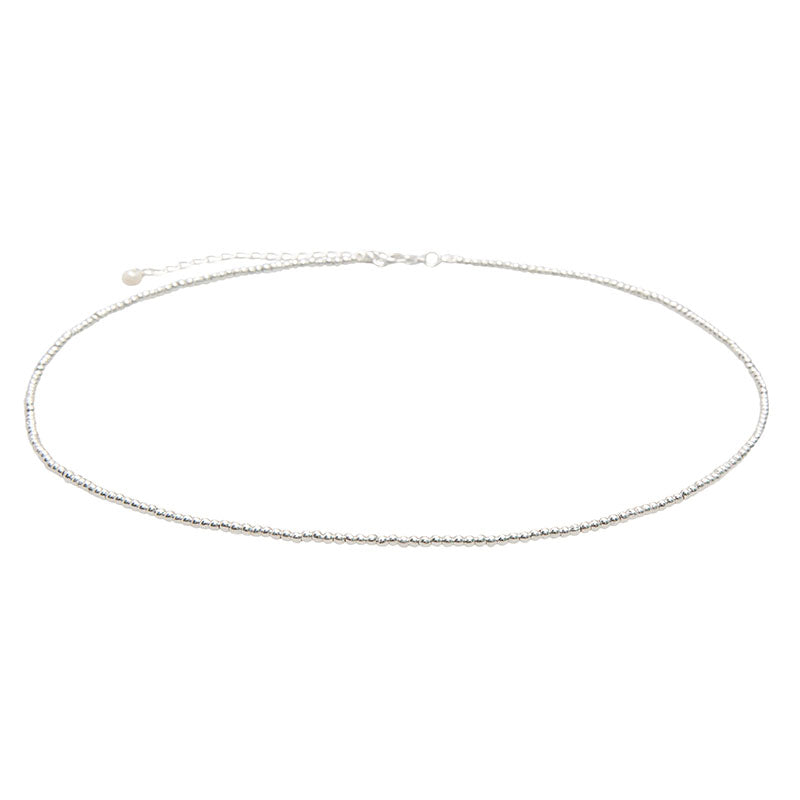 Silver 2mm Bead Necklace