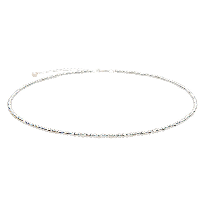 Silver 3mm Bead Necklace