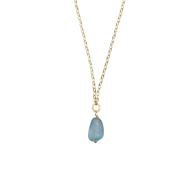 Aquamarine Drop Necklace