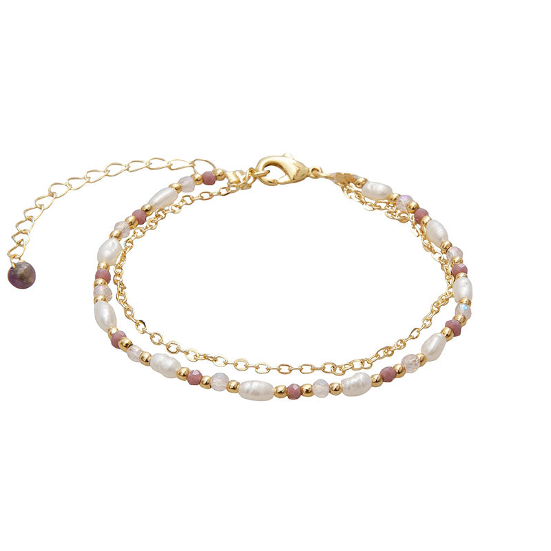 Iris Everglow Bracelet, flat lay angled