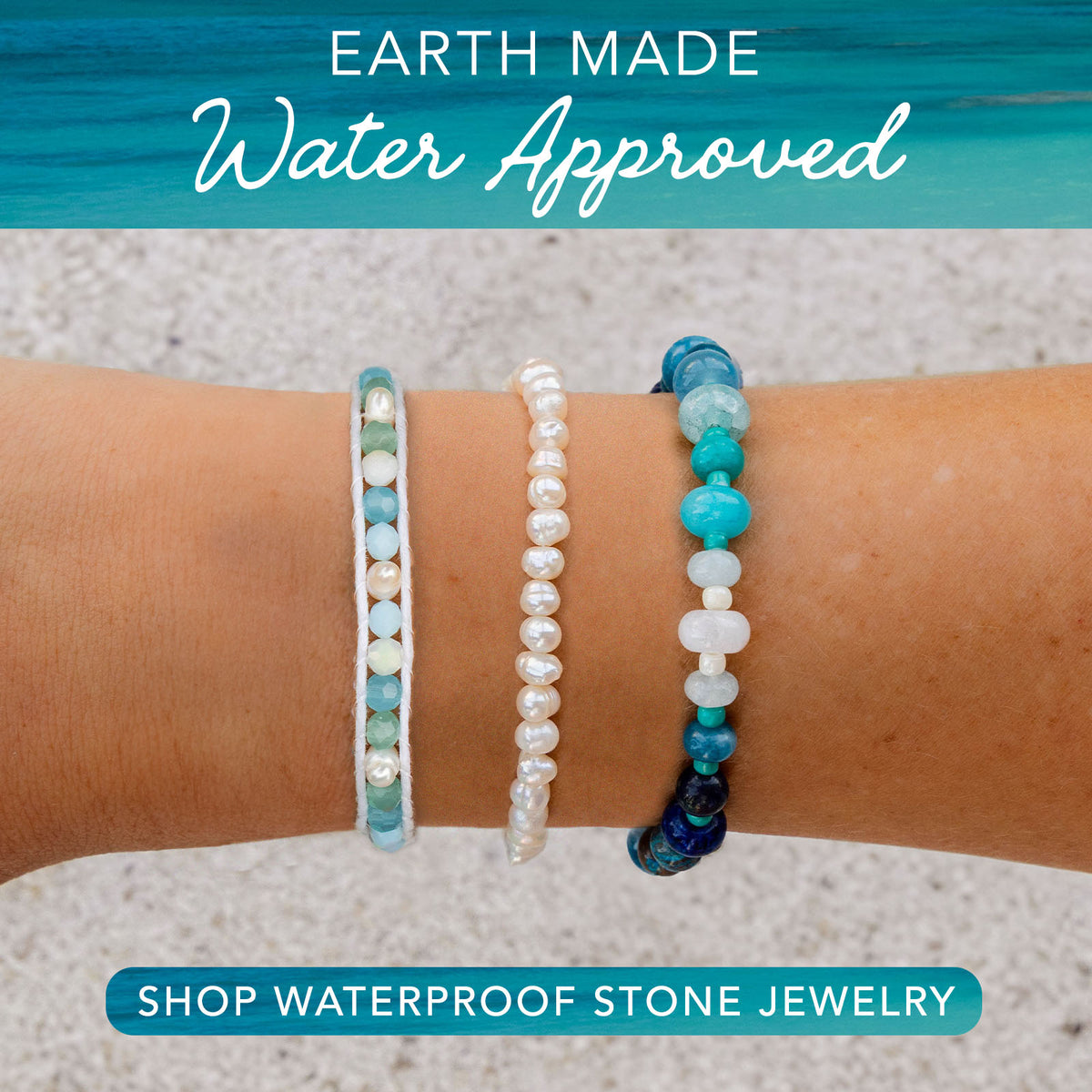 Blue Crush Statement Healing Bracelet