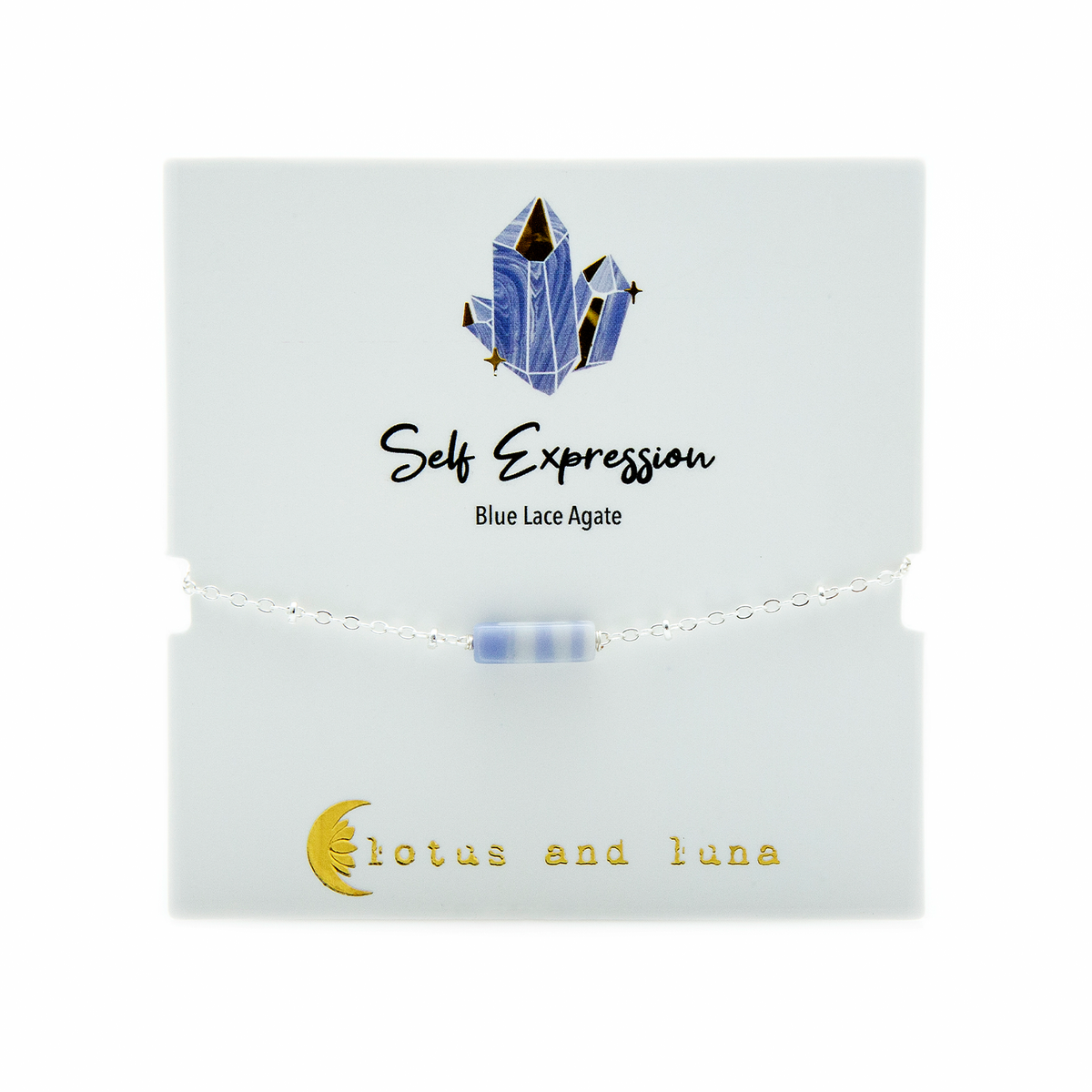 Blue Lace Agate Bracelet - LotusAndLuna