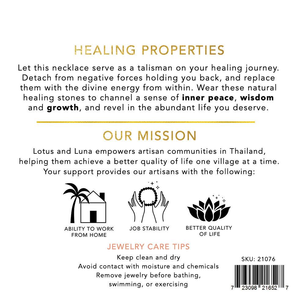Divine Healer Healing 4mm Necklace - LotusAndLuna