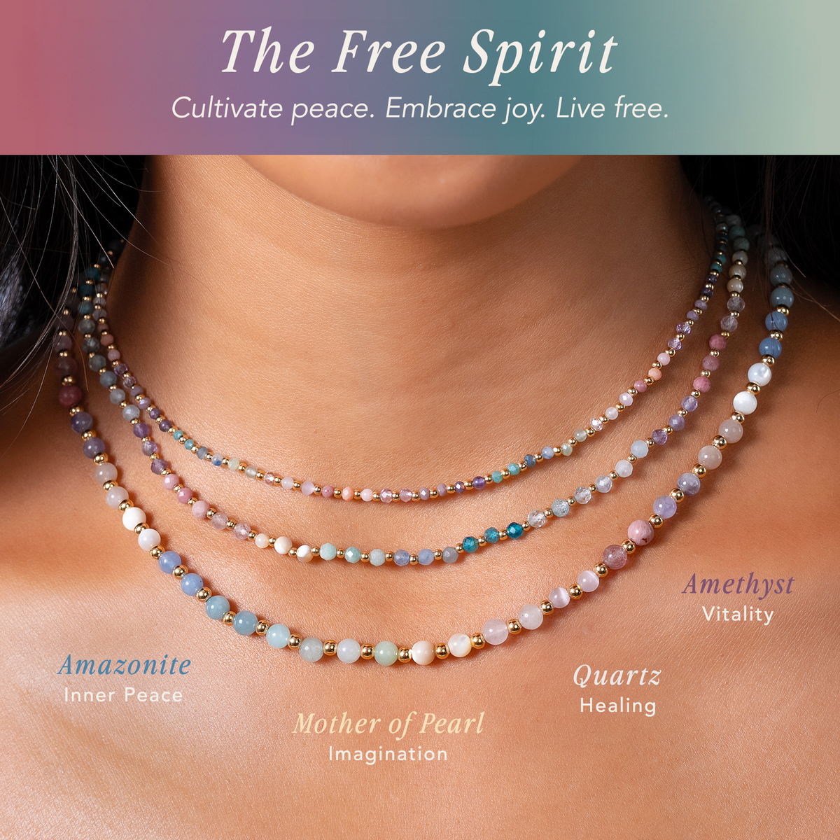 Free Spirit 4mm Healing Necklace