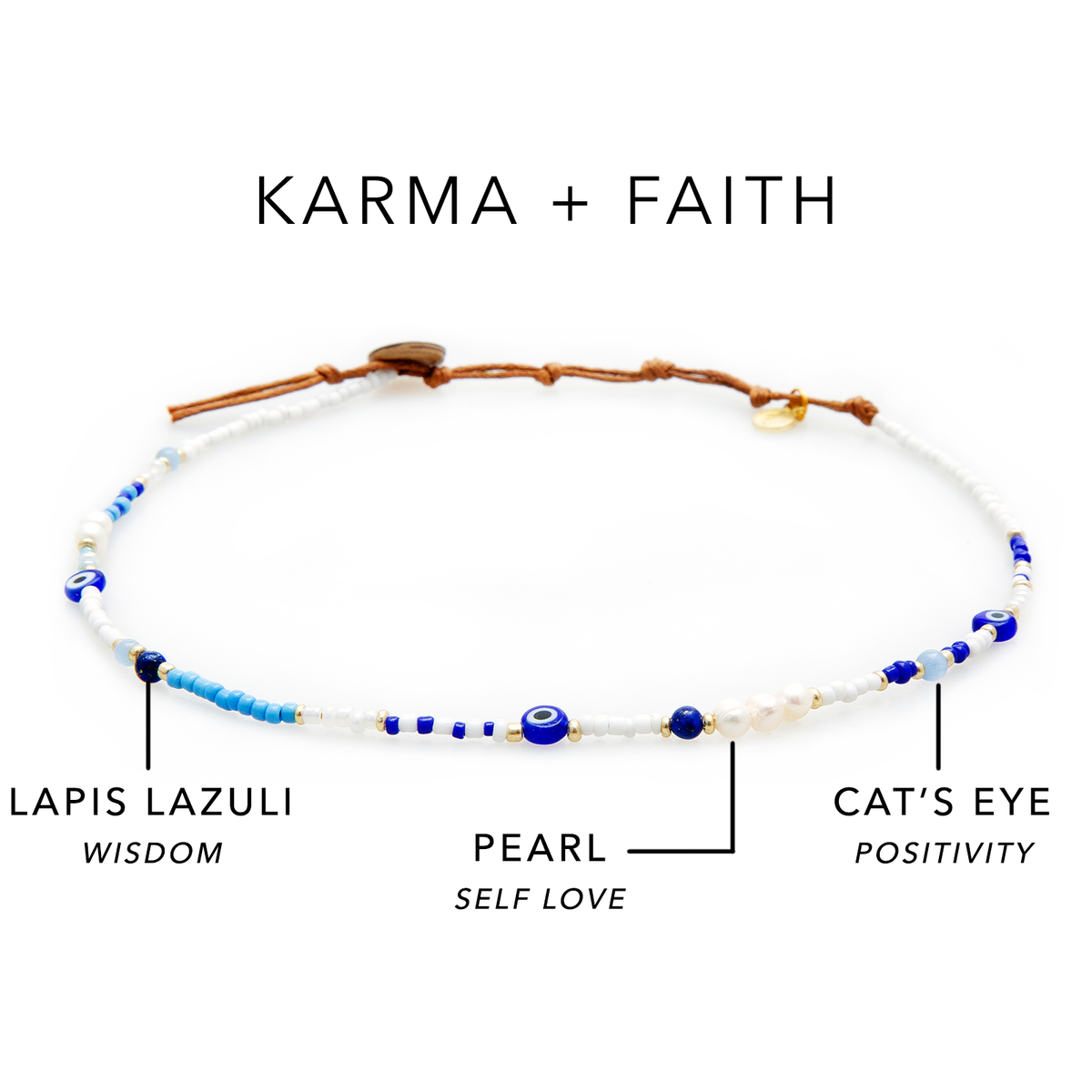 Karma + Faith Evil Eye Necklace - LotusAndLuna