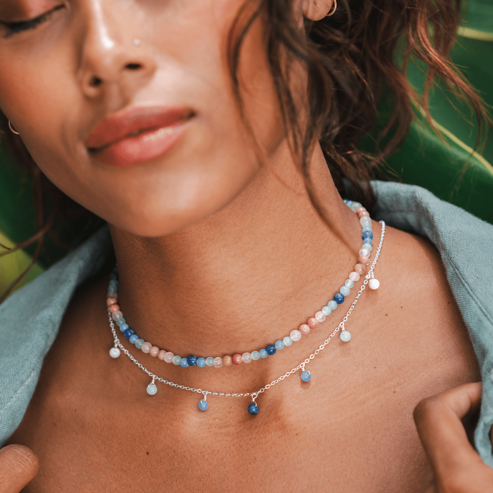 Monica Vinader Love Beaded Opal Necklace, Pink at John Lewis & Partners