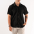 Men's Black Cotton Button Up Shirt - LotusAndLuna