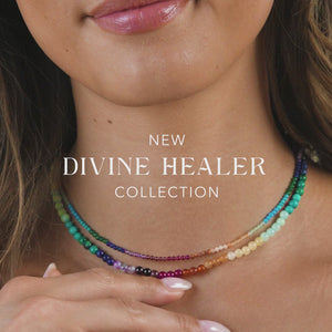 Video showcasing the divine healer collection and wearing with intention to ignite peace, healing and growth